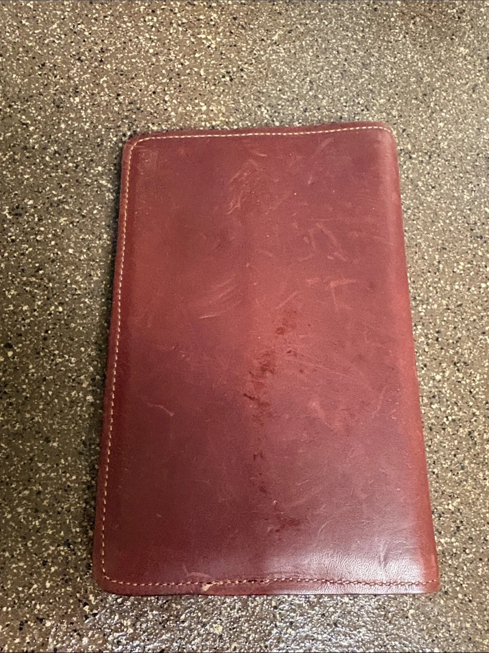 Vintage Orvis Leather 6-Ring daily planner .